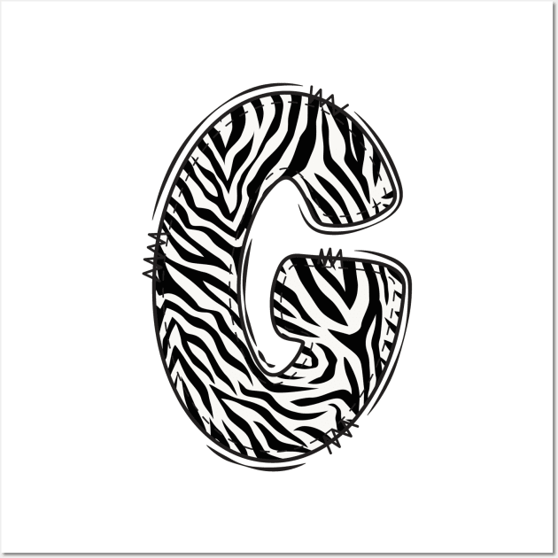 Zebra Letter G Wall Art by Xtian Dela ✅